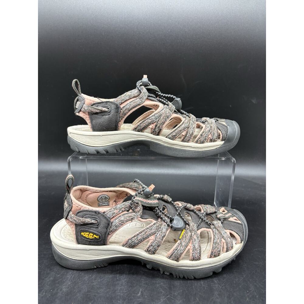 Keen Women's Size 6.5 Whisper Sport Sandals Waterproof Hiking Shoes Pink Grey